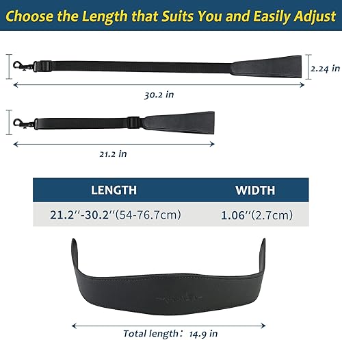 Miniatura 9 de Correa de cuello de saxofón Correa de saxofón de tela de algodón Gancho de metal cerrado con anillo de goma Deslizador de cinco agujeros Longitud