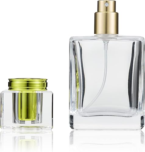 Miniatura 2 de Botellas de perfume de vidrio recargables de 1.7 onzas líquidas, atomizador de perfume de viaje, botella de spray de perfume recargable con 1 embudo