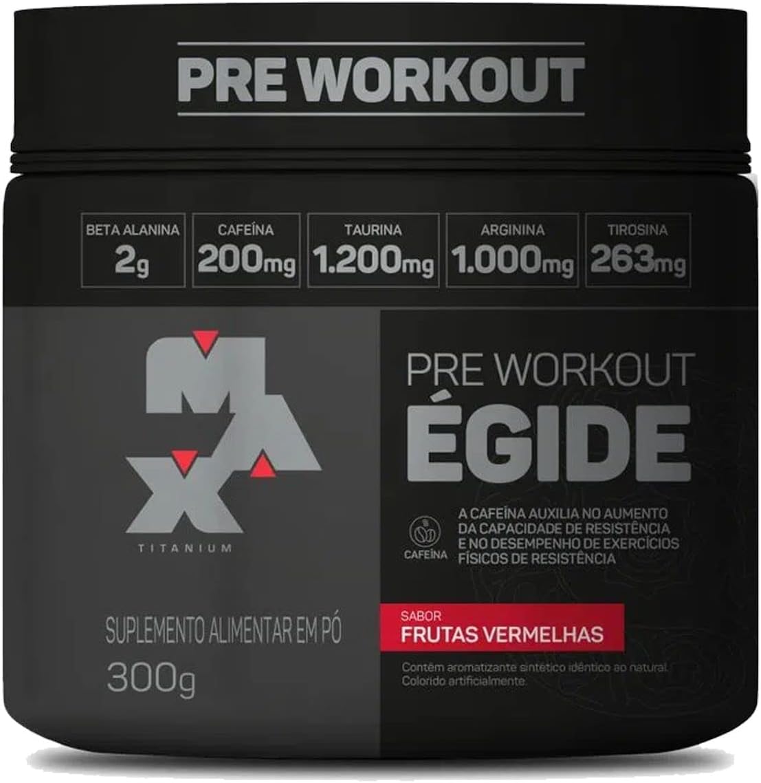 Max Titanium Egide Pre-Workout 300G (Frutas Vermelhas)