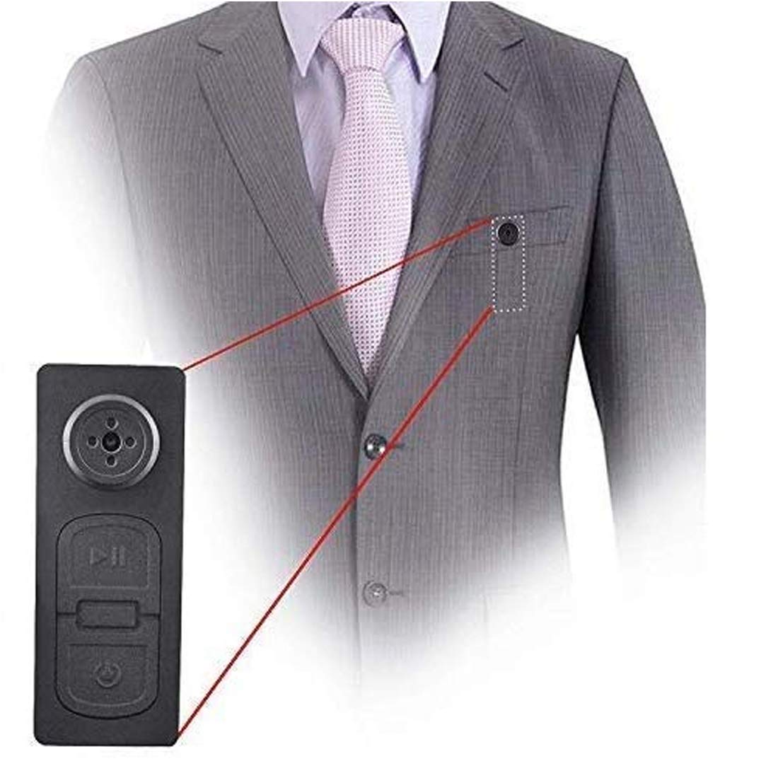 FITUP THE FIRE New Hidden Mini Spy Hidden Button Camera S918 720p Hidden Secret Cam in Button Shape Small Portable Updated Version | Without WiFi Security Camera | Spy Gadget