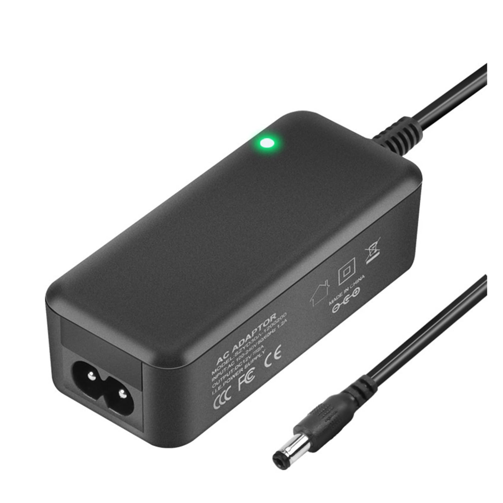 Adattatore di alimentazione da tavolo 12V2A for monitor, registratore di sorveglianza, luce LED, alimentatore singolo, caricabatterie