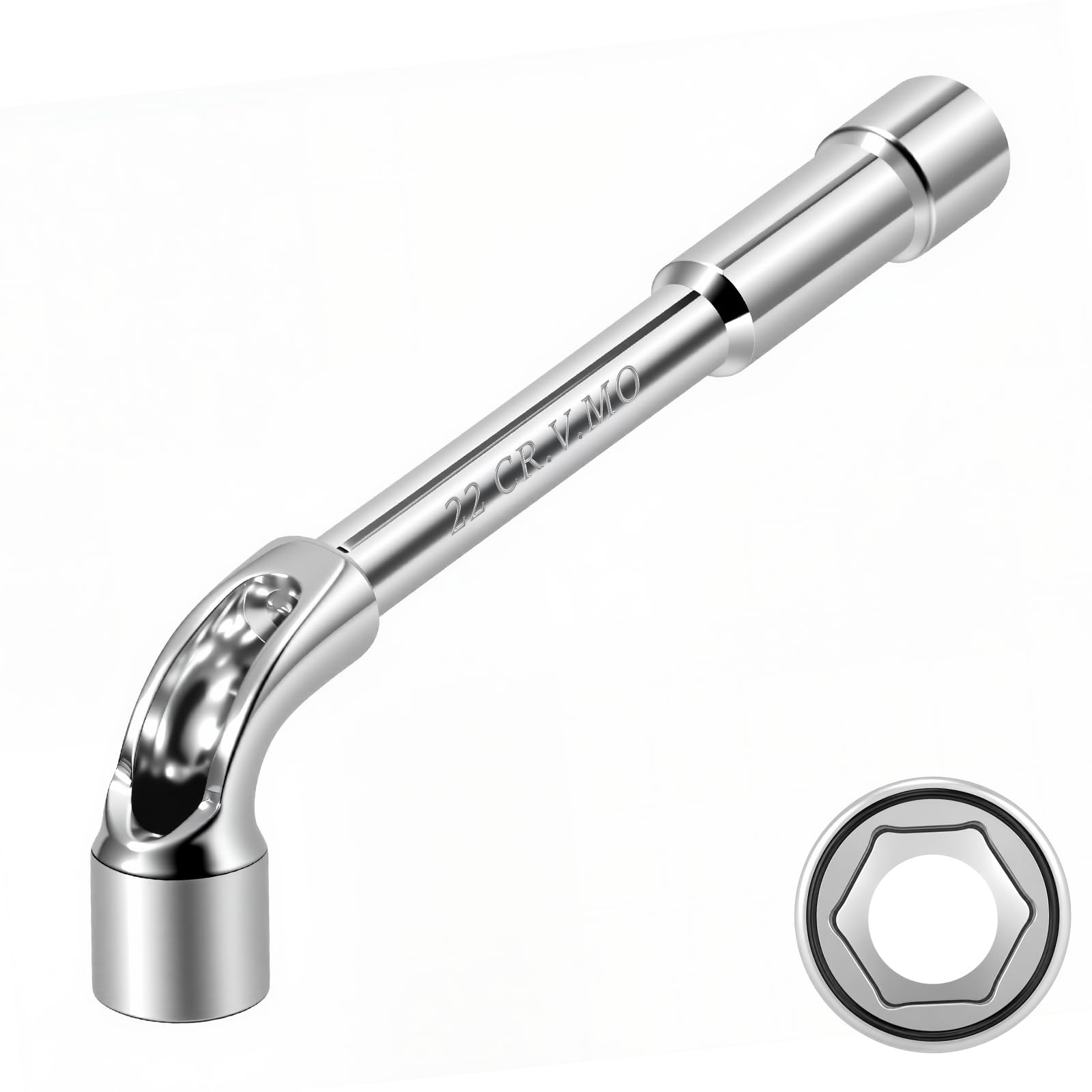 TIBOO DAY L Hex Socket Spanner 22mm Double Head Angled Hex Socket Wrench