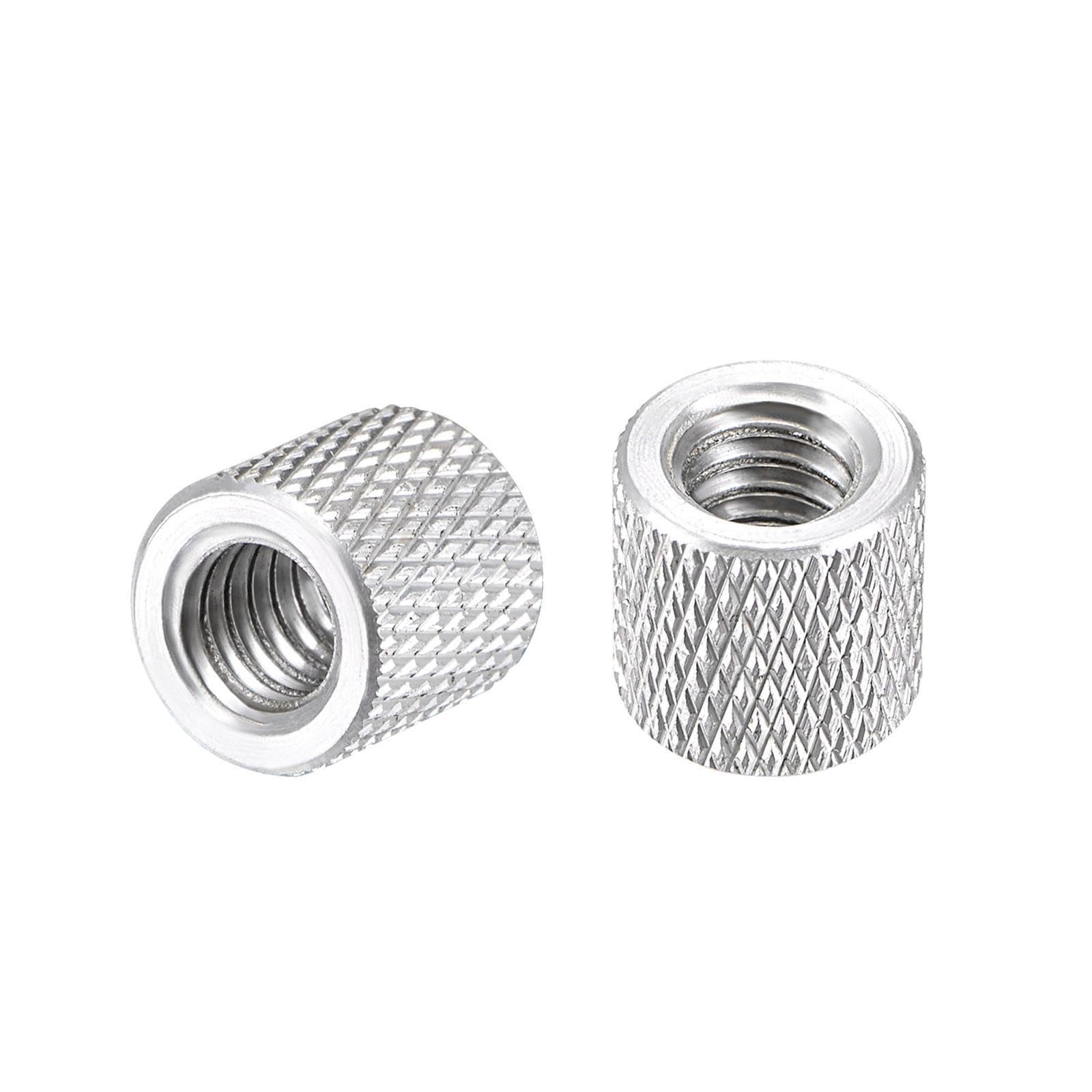 Toolparts And Accessories 1/4x10mmx10mm Aluminum Alloy Diamond Knurl Knurled Camera Tripod Silver 2pcs (#CN#130824-02107)