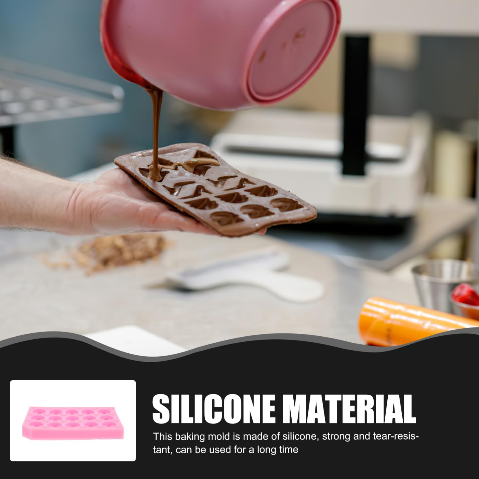 Amosfun 5 Juegos Gastronomía Molecular Molde Foie Gras Francés Accesorios Estaño Mini Gelatina Barra Dulce Moldes Revestimientos Molde Para Mousse Molde Para Galletas Gel De Sílice Rosy
