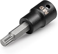 Vista 7 de TEKTON 1/2 pulgada Drive x M6 Triple Square Impact Bit Socket SIB28206