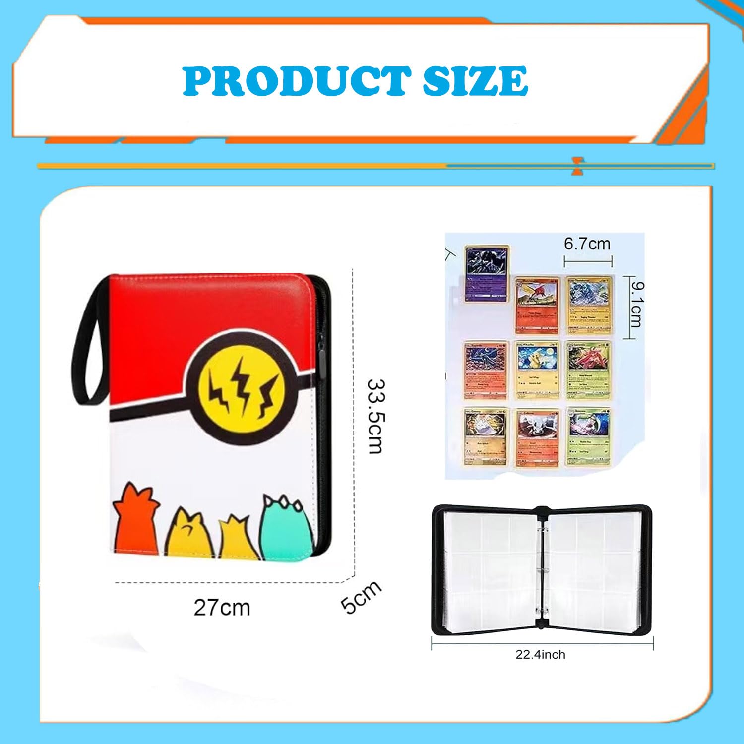 Trading Card Binder, Card Binder Storage 9 Pocket, 900 Pockets Card Holder Binder - Image 2