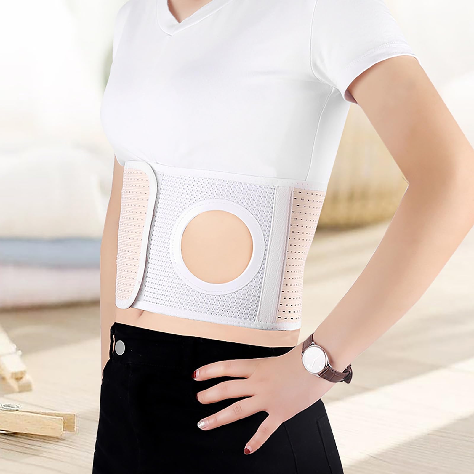 YCCYHQ Hernia Belt for Men & Women, Widening Stoma Belt for Abdominal, Umbilical, Navel and Belly Button Hernias(Large)