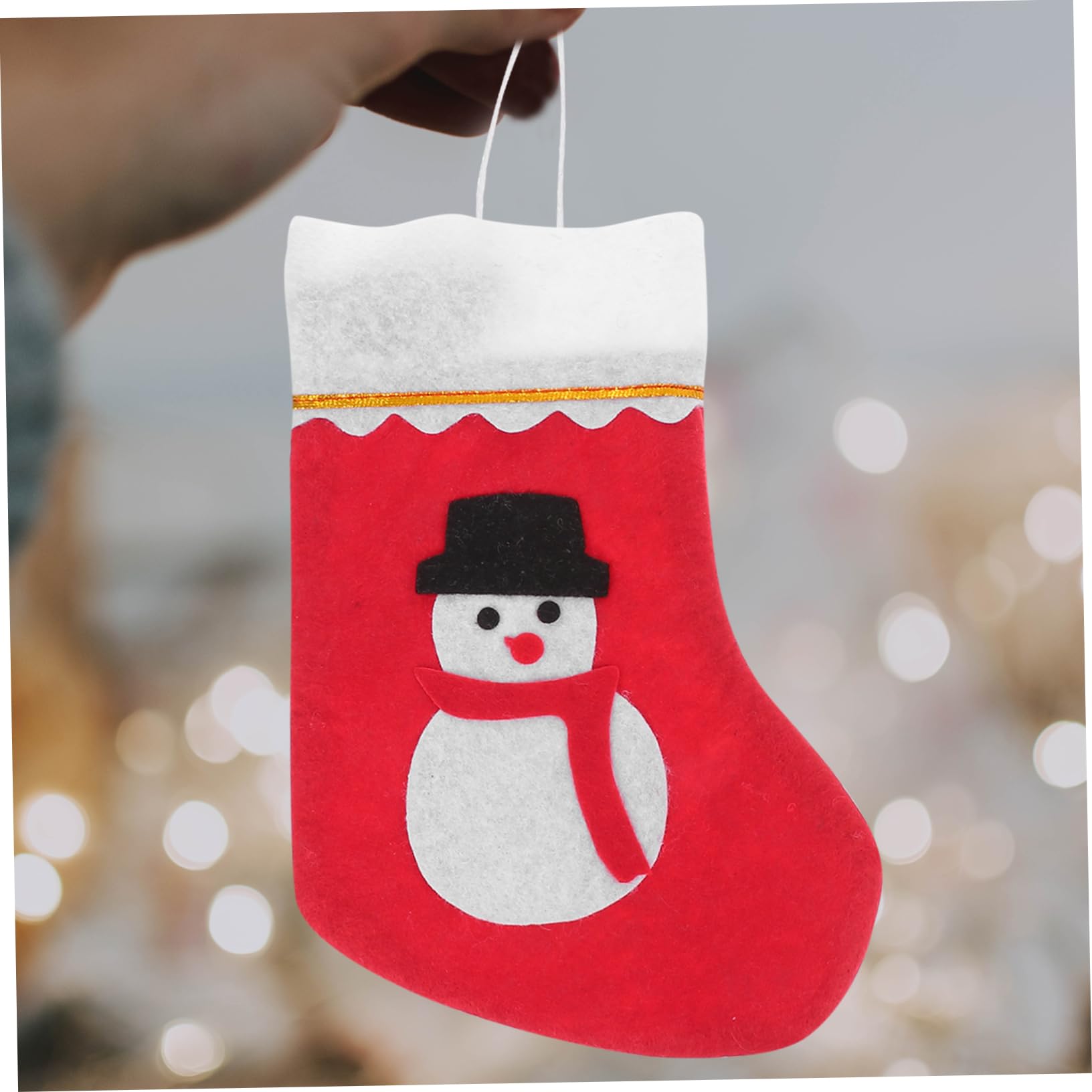 TOPBATHY 3 Sätze Weihnachtsstrumpf Goodie Bag Weihnachtsbaumdekoration Große Weihnachtsstrümpfe Neon Weihnachtsstrümpfe Aus Filz Familienweihnachtsstrümpfe Dekorationen Stoff Stück * 3