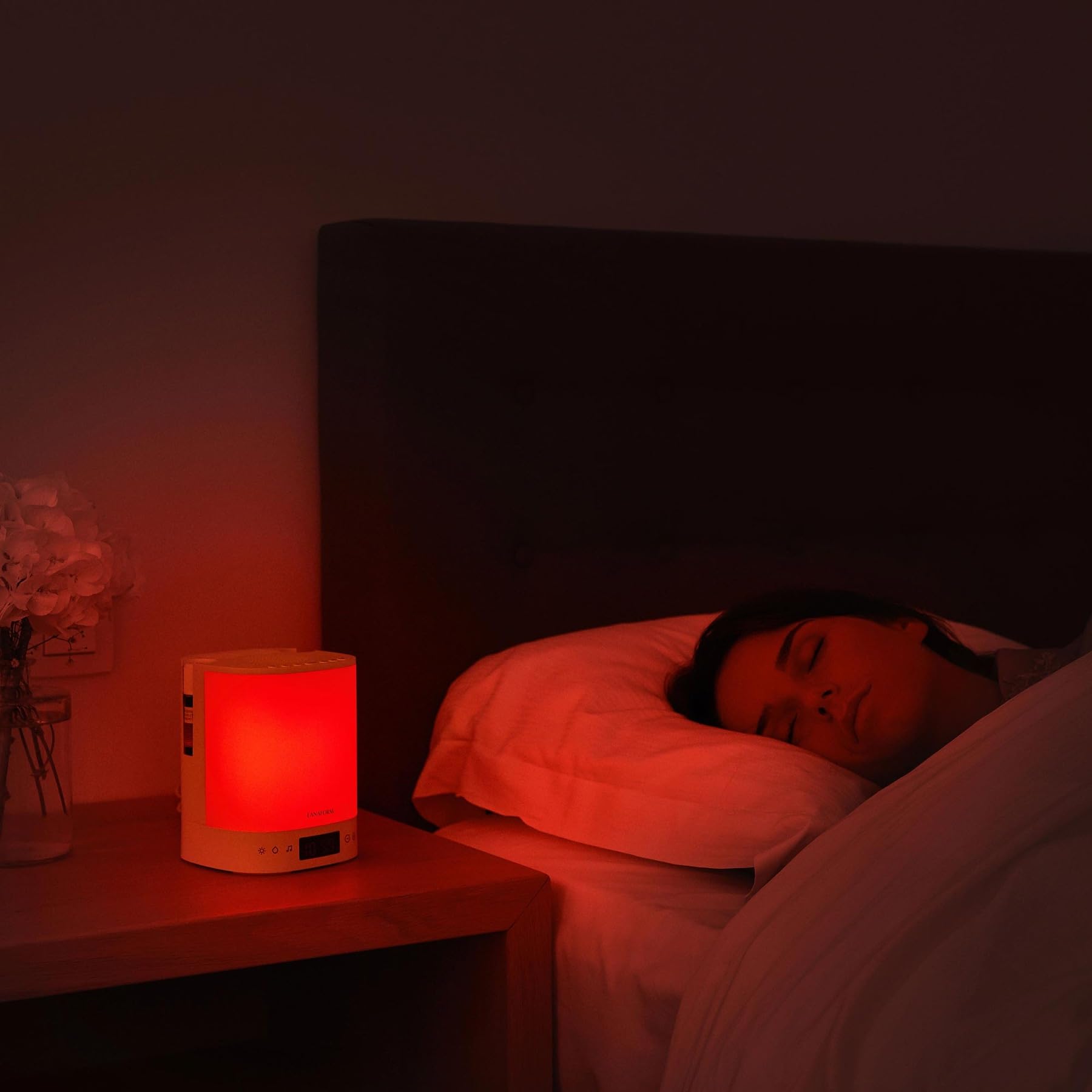 Réveil lumière - Aube et crépuscule - Diffuseur huiles essentielles - Sons