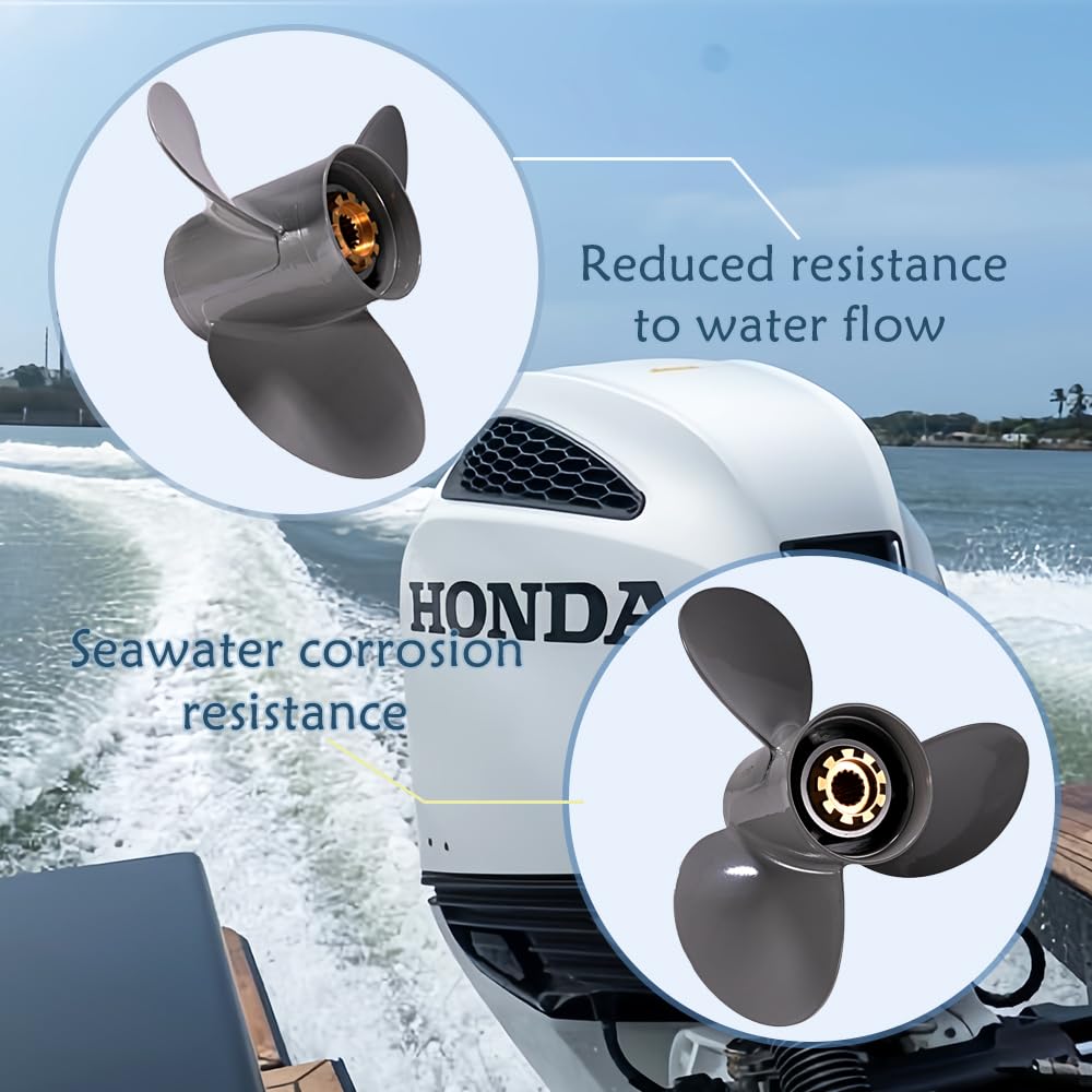 Outboard Propeller 13 1/2x15 For Honda 60-140HP 15Tooth - View #11