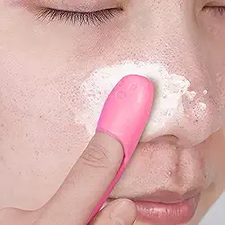 Removedor de escova de silicone para limpeza de nariz, cravo, rosto, poros, limpeza profunda, esfoliante, cuidados com a pele, escovas de massagem reutilizáveis, rosa
