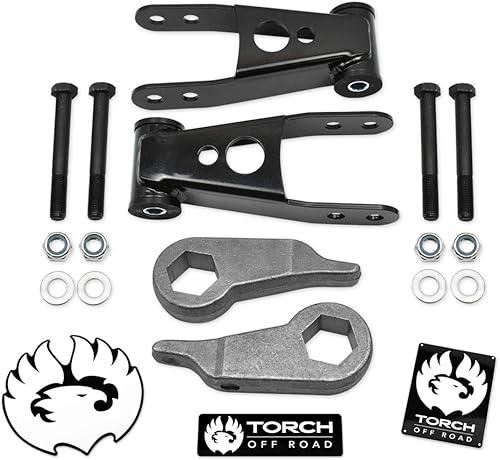 TORCH Kit de elevación de nivelación delantera y trasera de 3 pulgadas compatible con modelos Ford Ranger 4X4 1998-2011 y suspensión de barra de