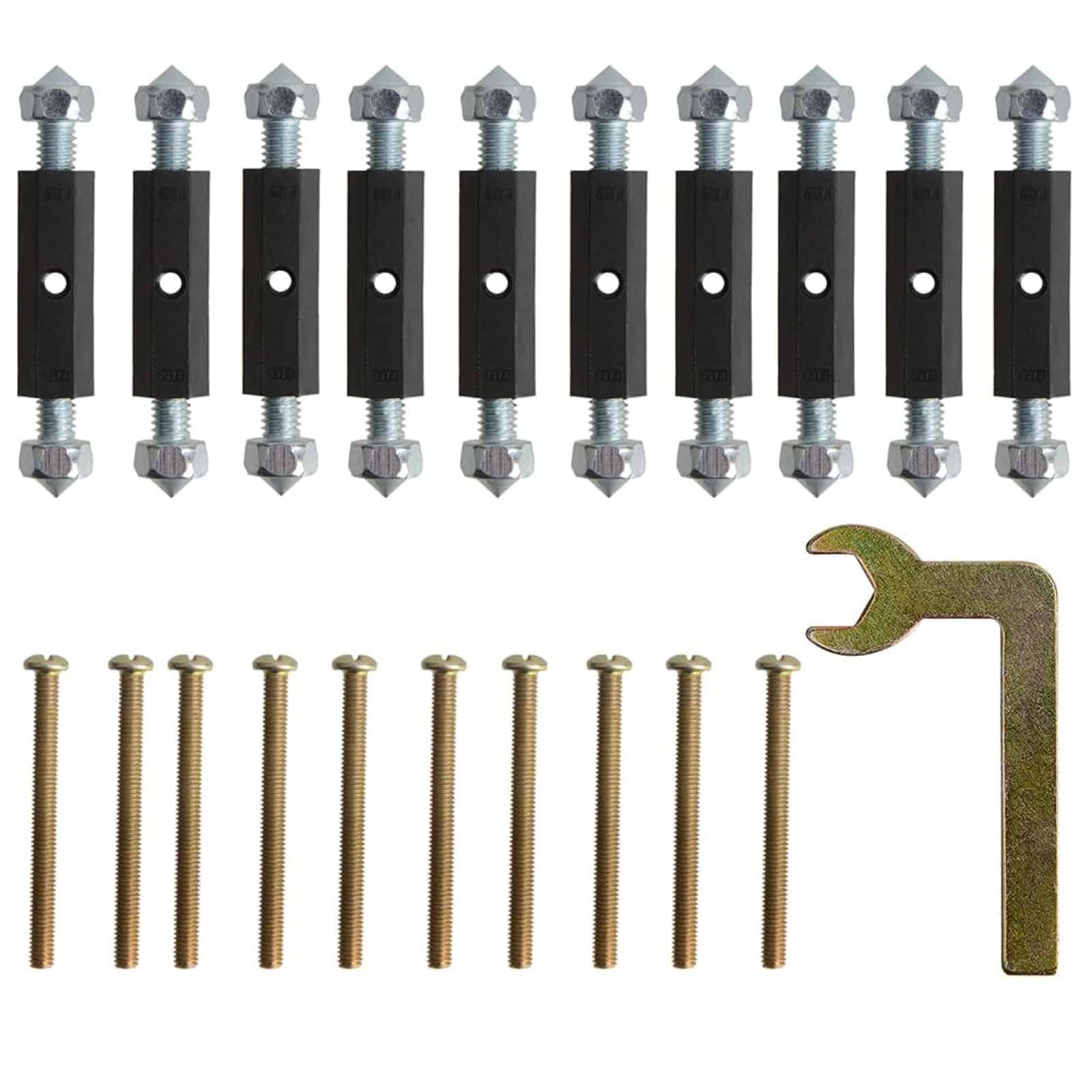 20 PCS 118 Type Switch Socket Cassette Repair, Electrical Box Screws Support Rod Switch Universal Outlet Repairer Wall Mount Switch Box Repair Device with Wrench-image-6