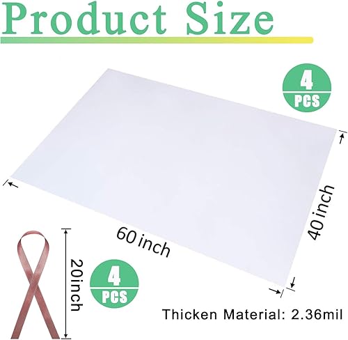 Miniatura 2 de 10 bolsas grandes de plástico transparente, de 40 x 60 pulgadas, a prueba de polvo, grandes bolsas de almacenamiento a prueba de humedad, gigantes