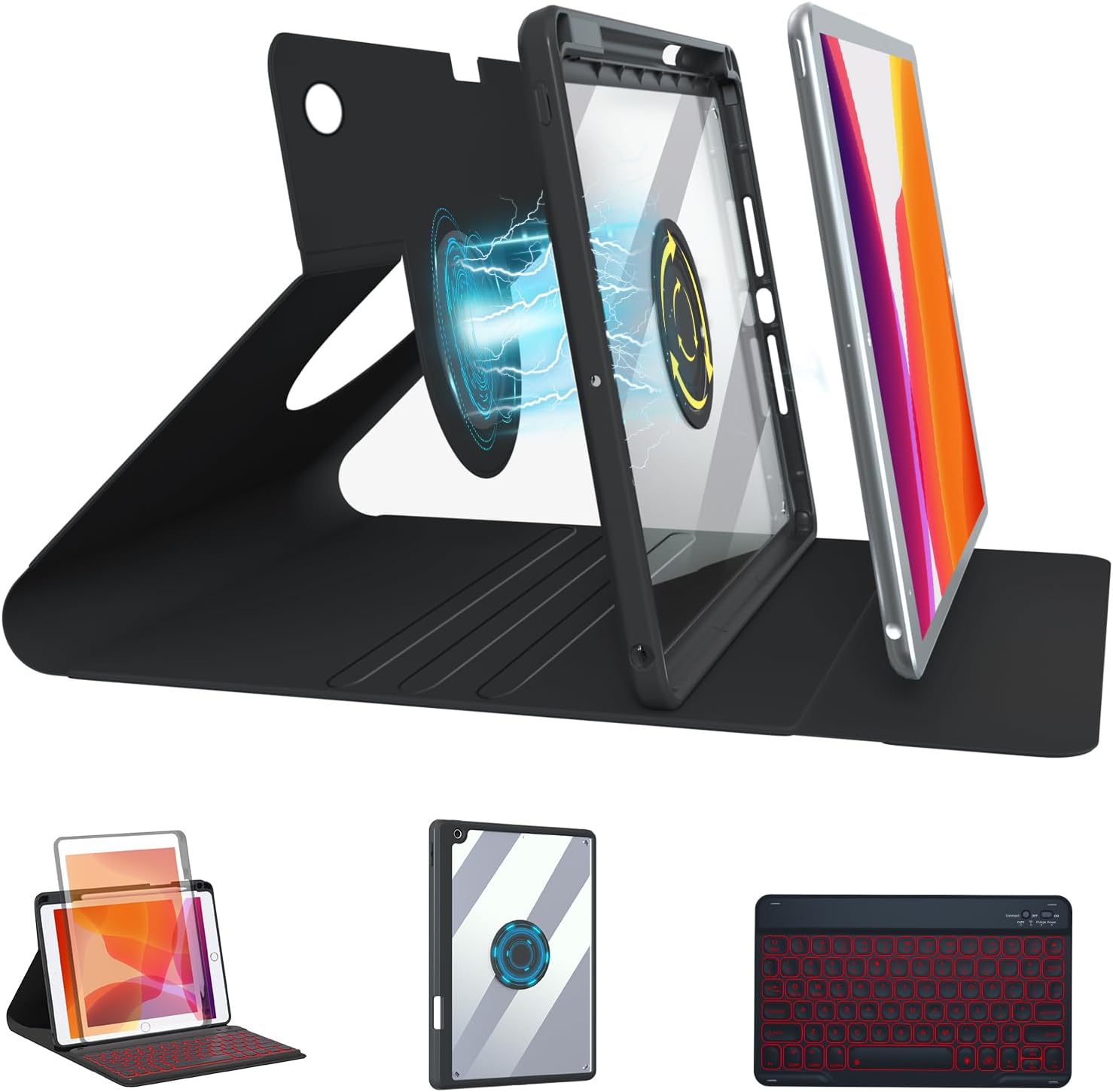 BOBOLEE iPad 9th Generation Keyboard Case 10.2 Inch 8th 7th