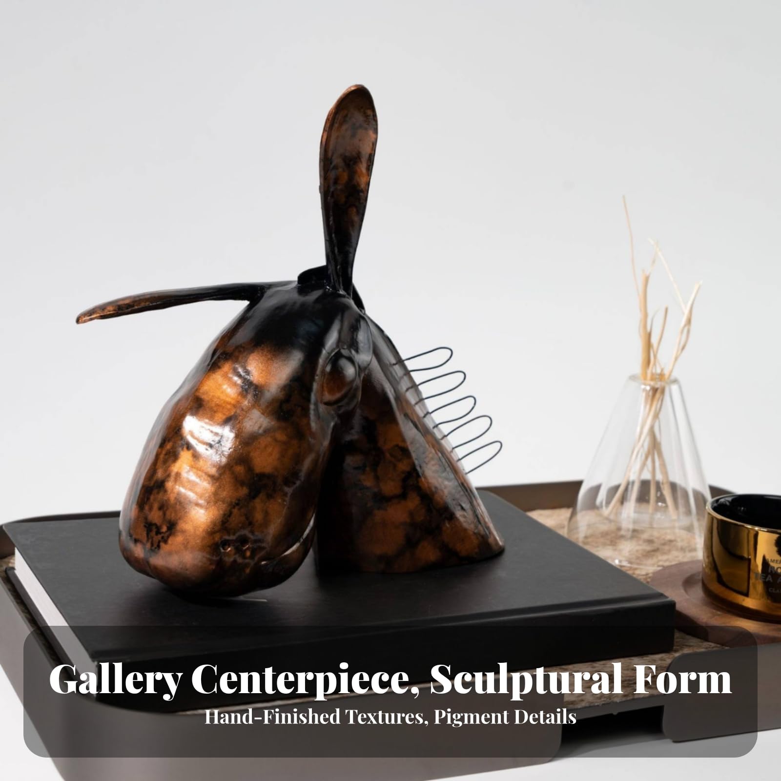 Escultura Moderno | Acabado Brillante Veteado, Figura Decorativa, Estatua Animal, para Oficina