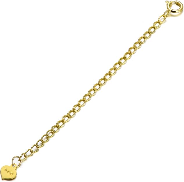 14K Solid Gold Chain Necklace Extender 