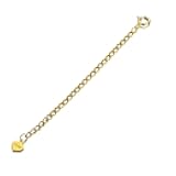 14K Solid Gold Chain Necklace Extender 3 Inch, Delicate Durable Adjustable Gold Chain Extender for Gold Necklace Bracelet