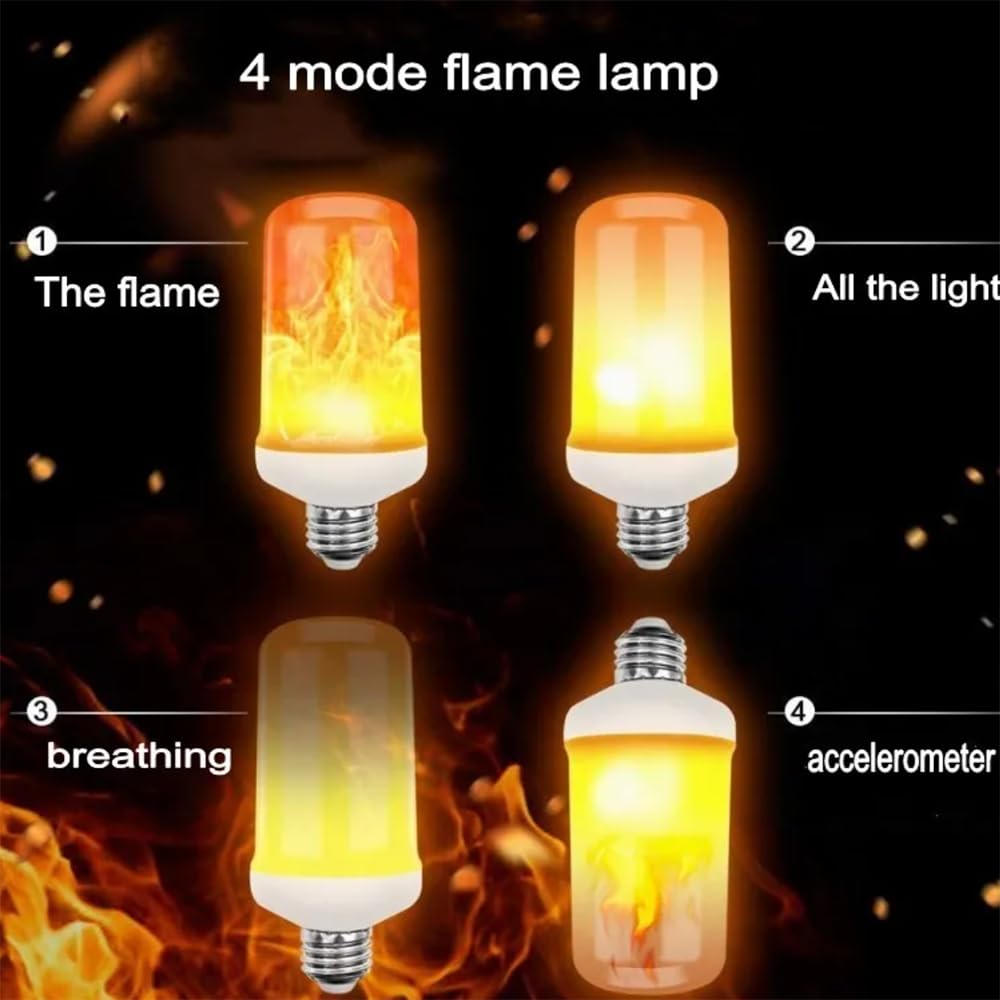 3Pz E27 110V 220V LED Dinamica Fiamma Effetto Fuoco Lampadina Mais Creativa Tremolante Emulazione Luce Festa Lampada