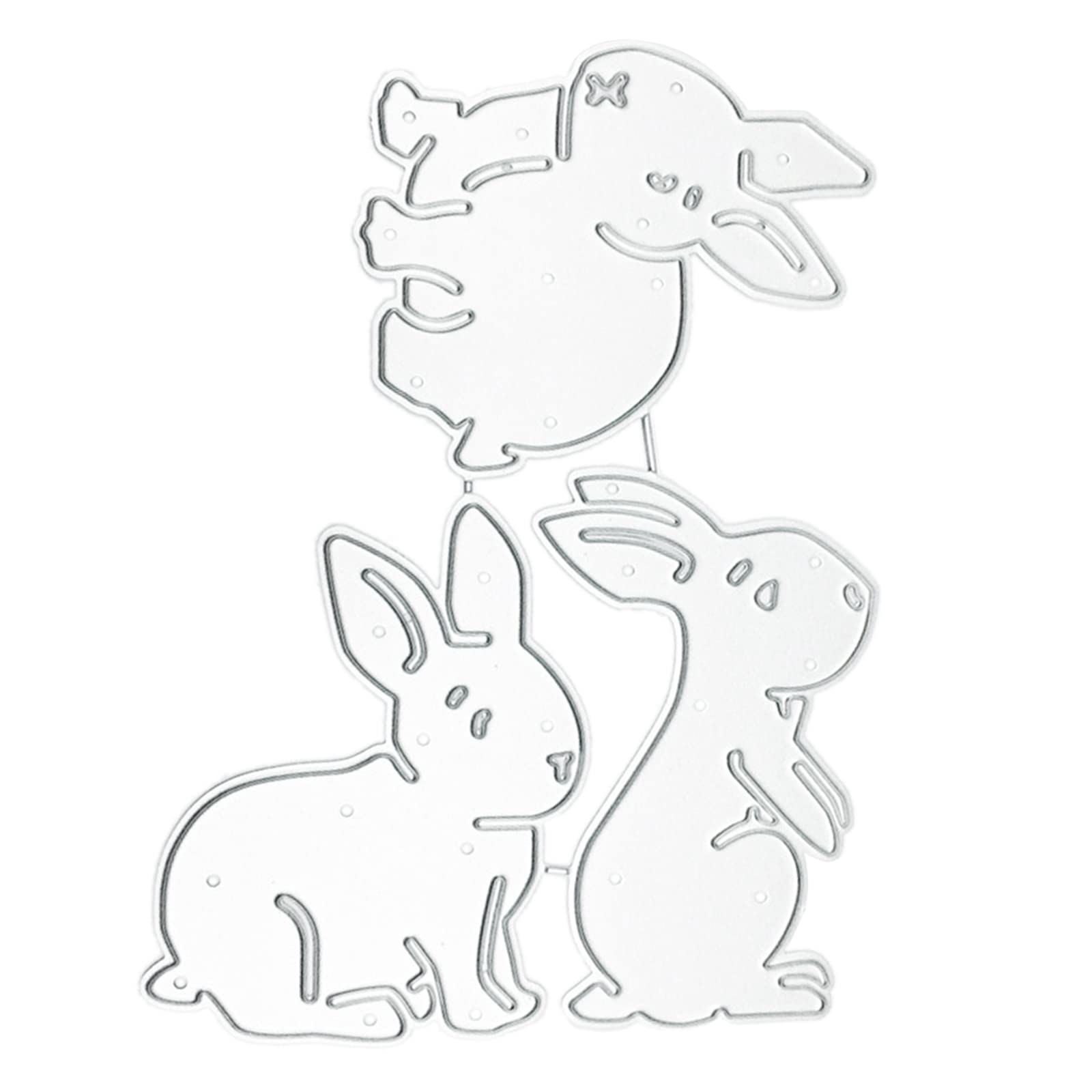 Happy Easter Die-Cut Easter Cutting Dies for Paper-Craft Embossing Mold Stencils Scrapbooking Photo Frame Decoration Easter Cutting Dies for Card Making Happy Easter Die-cut Embossing Card