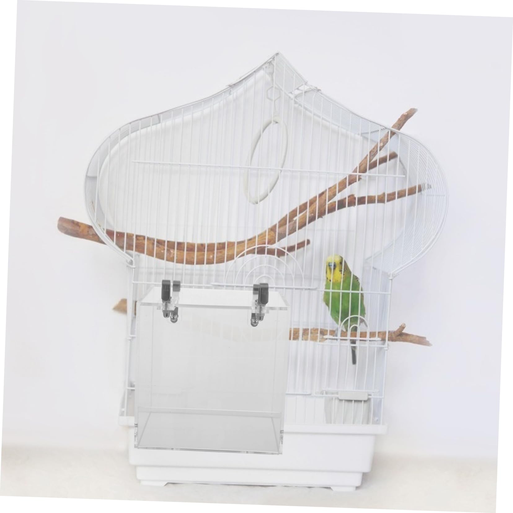 Vogelbadewanne Acryl Badebox für Käfige Dekorativer Vogelduschbehälter