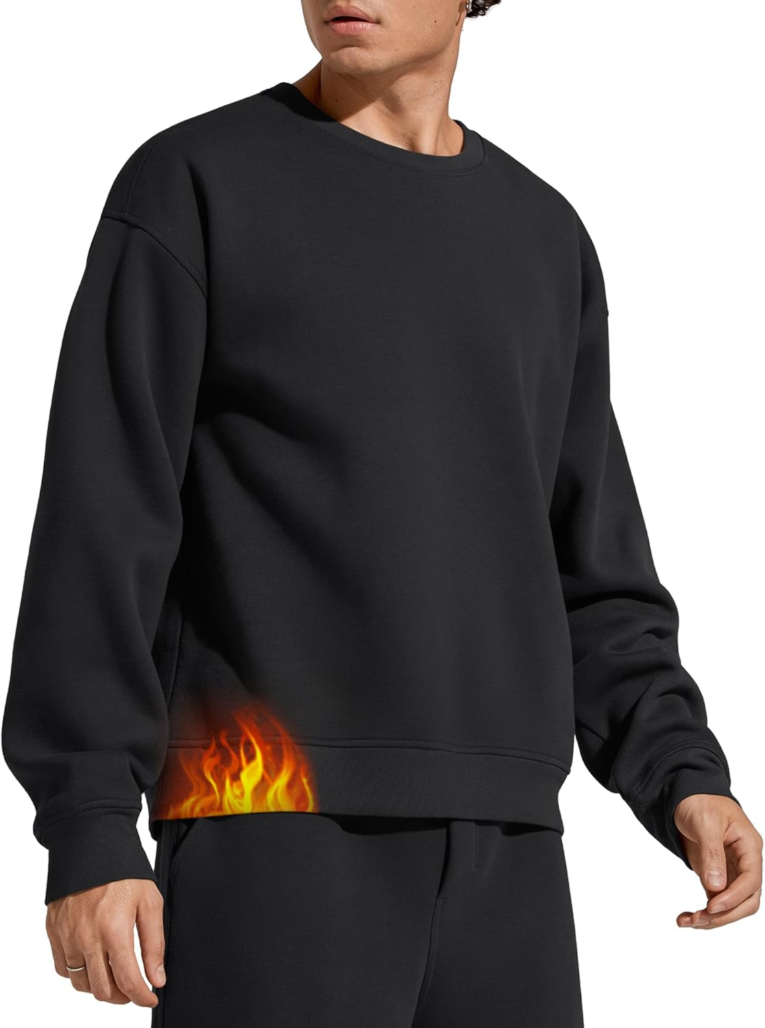 G4Free Flurrylux Men's Fleece Lined Sweatshirts Crewneck Pullover Long Sleeve Cotton Warm Fall Casual Relxed Fit Tops - Image 2