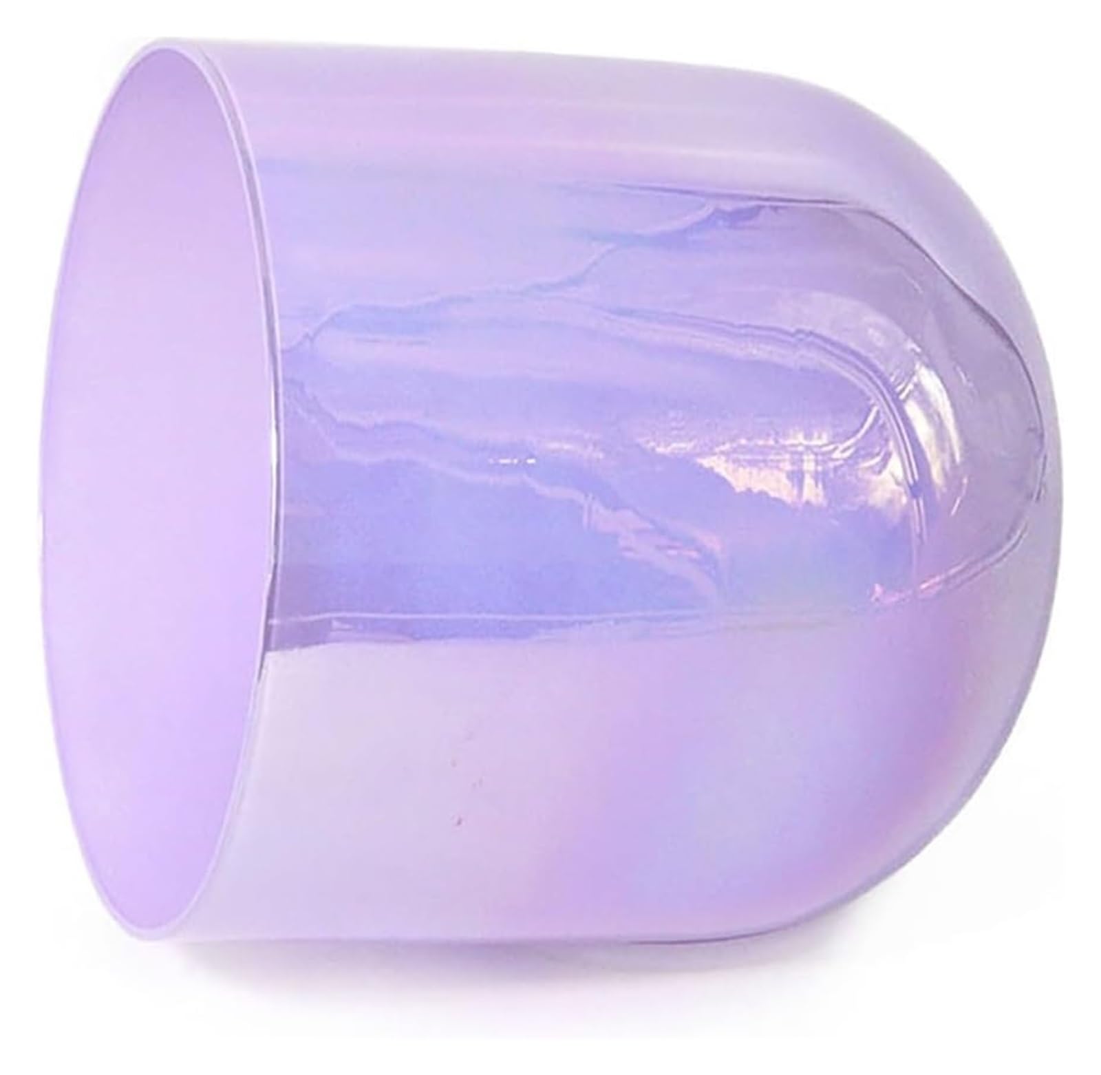 Frosted Quartz Note Crystal Singing Bowl, 432Hz, for meditazione yoga e guarigione sonora, ciotola di quarzo chakra, con percussore acrilico e anello di tenuta gratuiti, viola(8 Inch E Note)