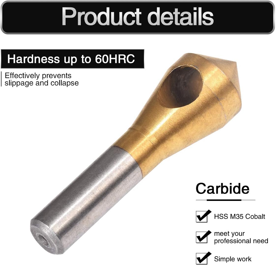 6mm,8mm,10mm,12mm HSS Wood Countersink and Deburring Tool Set Hole Countersink Deburring Drill Bits Hand Tool Set For Cutting Through Metal Wood
