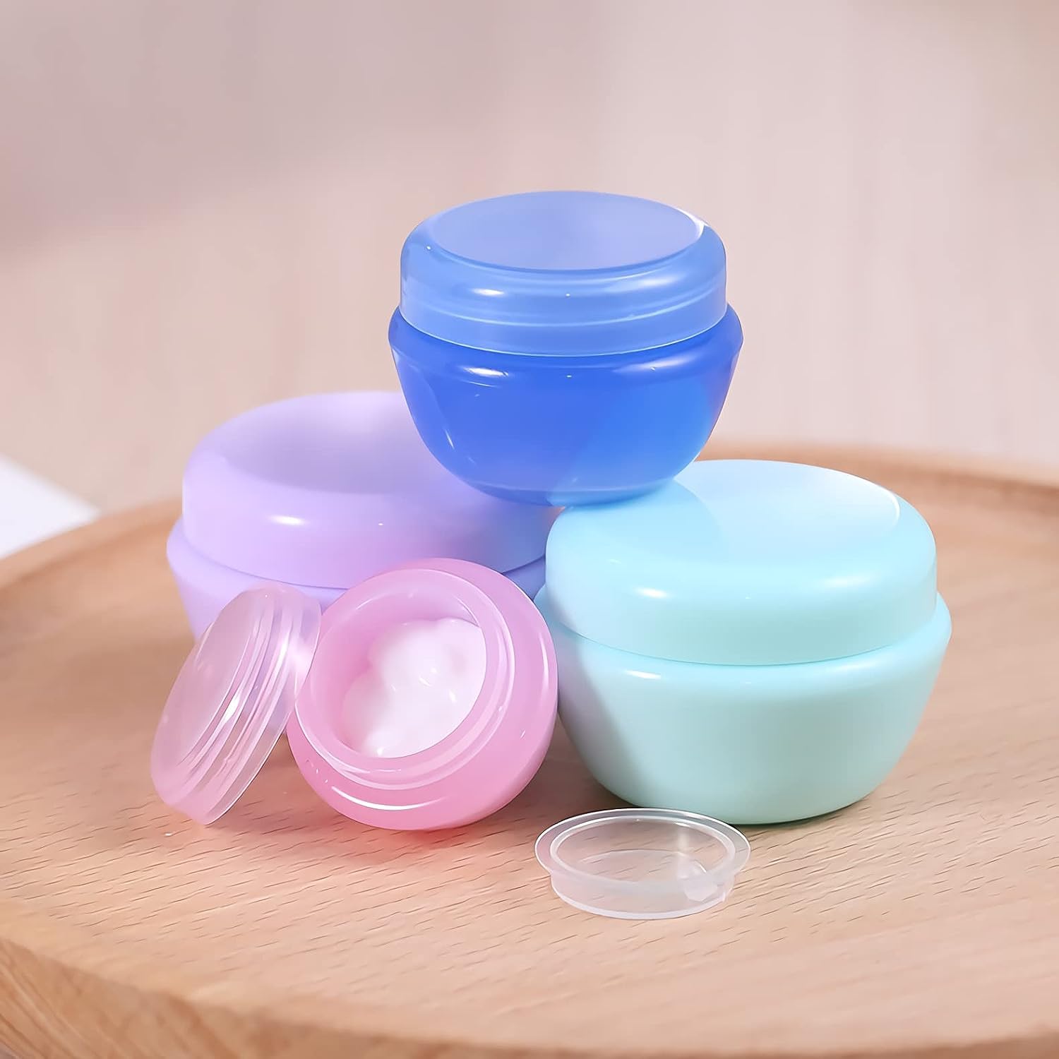 Paquete de 20, tarros plástico for crema, botes cosméticos(Blue,50ml)