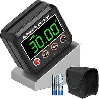 VOLCANOES CLUB Magnetic Digital Angle Finder Protractor Inclinometer - Mini Digital Level Angle Gauge - Fast & Stable Measurement Tool - Backlit Display & Big Number - Woodworking, Construction