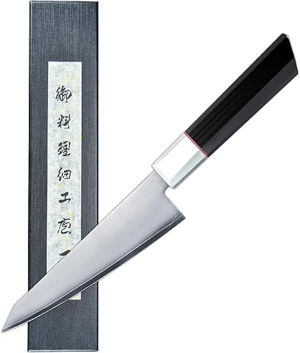 Cuchillo deshuesador de chef de 6.5 pulgadas, cuchillo japonés Honesuki Sabaki San Mai, hoja de acero con núcleo de acero inoxidable 9Cr18Mov y