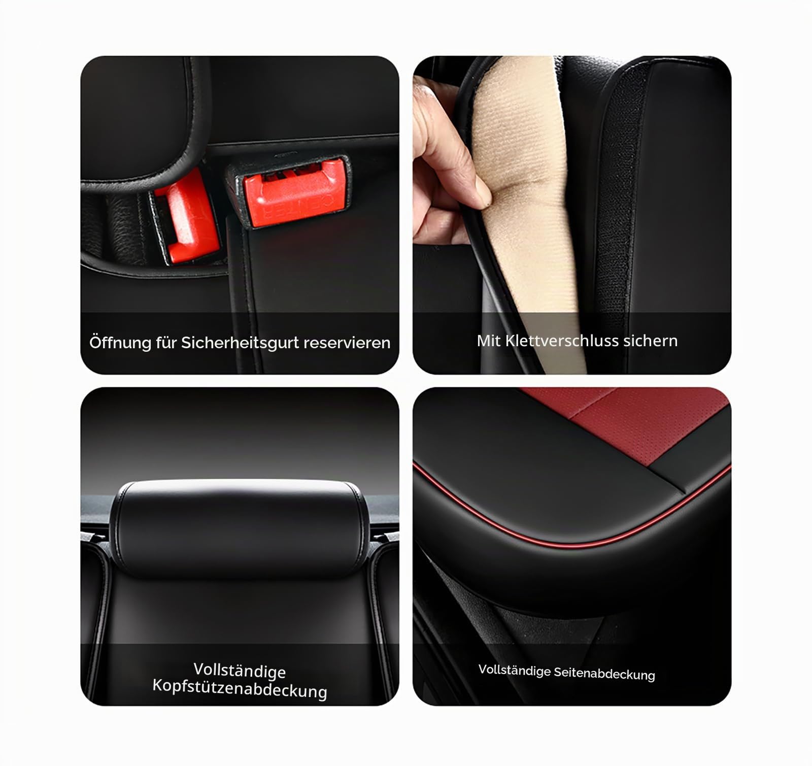 Autositzbezüge Komplett Set Universal in Premium Design | Schonbezüge für Opel Corsa Astra Meriva Insignia Mokka | Wasserdicht Sitzbezug | Auto Sitzbezüge Airbag Geeignet Rosa