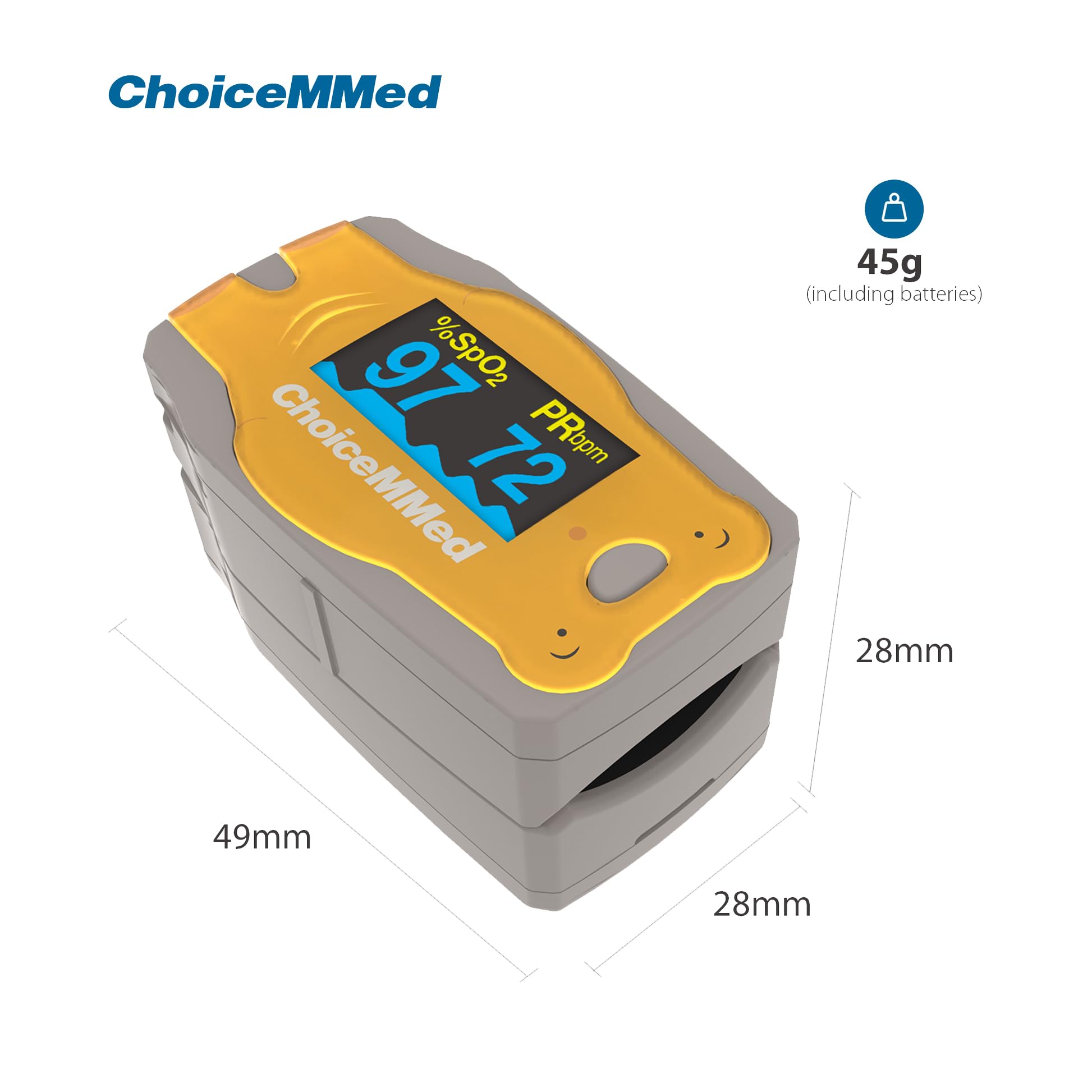 Choicemmed FingerTip Pulse Oximeter - MD300C52 Pediatric (Kids) Pulse oximeter, Specially design for Kids - Pack of 1 (Multicolor)