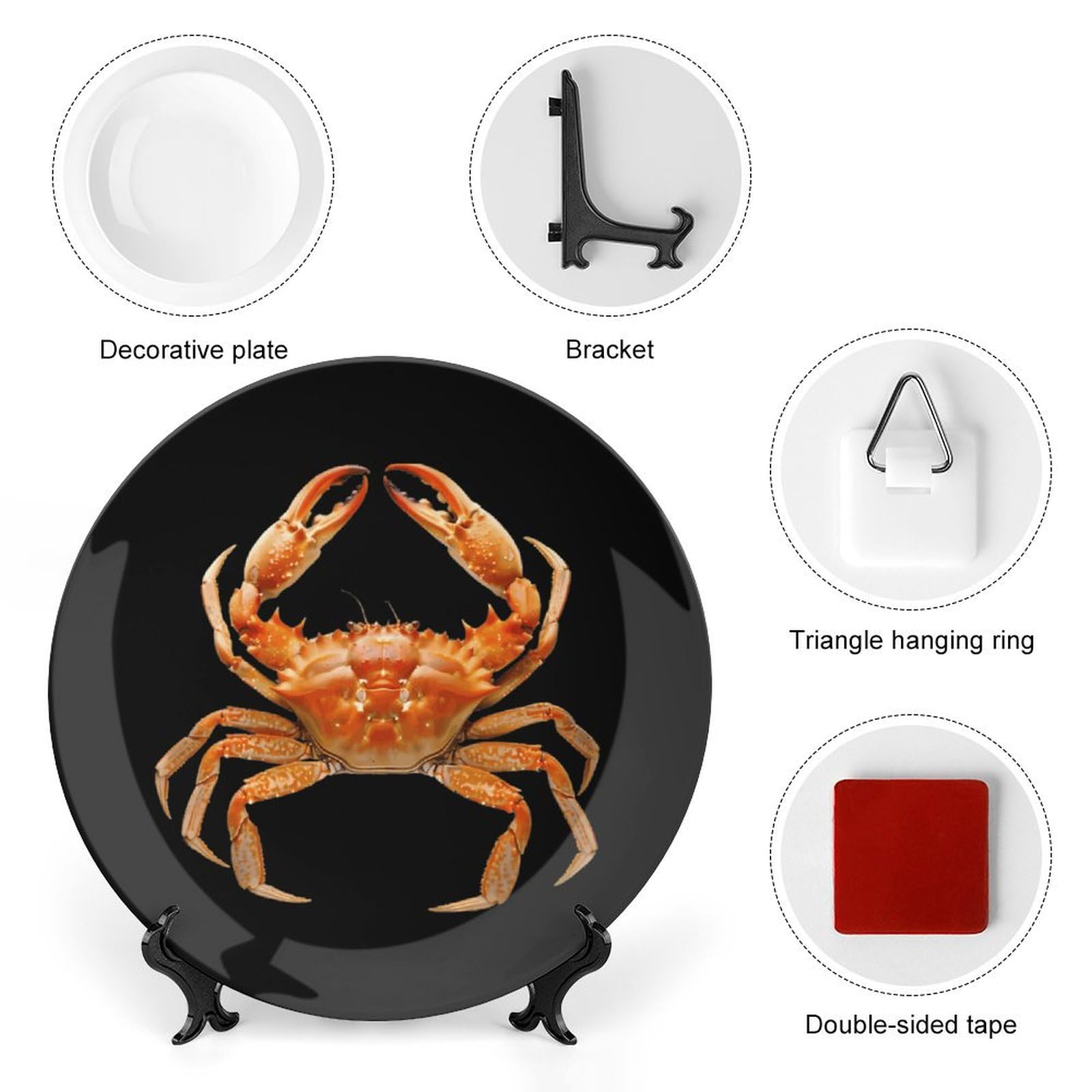 Amazon.com : Crab Ceramic Decorative Plates for Display