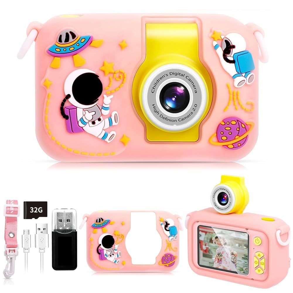 Amazon.co.jp: 子供用カメラ キッズカメラ レンズ180°反転可能