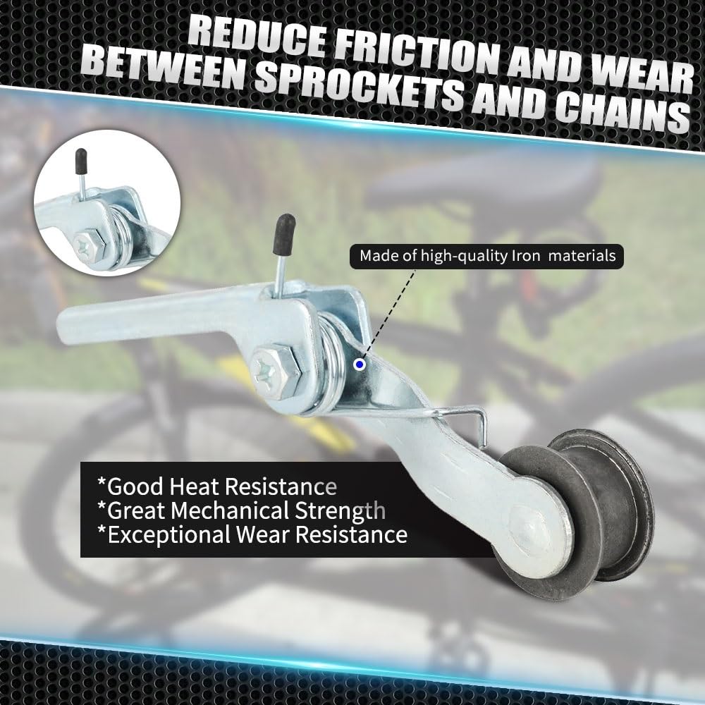 Motociclo Prote Della Catena Adatto per MX 350 Dirt Pit Bike Kit tendicatena in ferro Regolatore catena con strumento puleggia ruote guida Protezione catena paracatena per moto