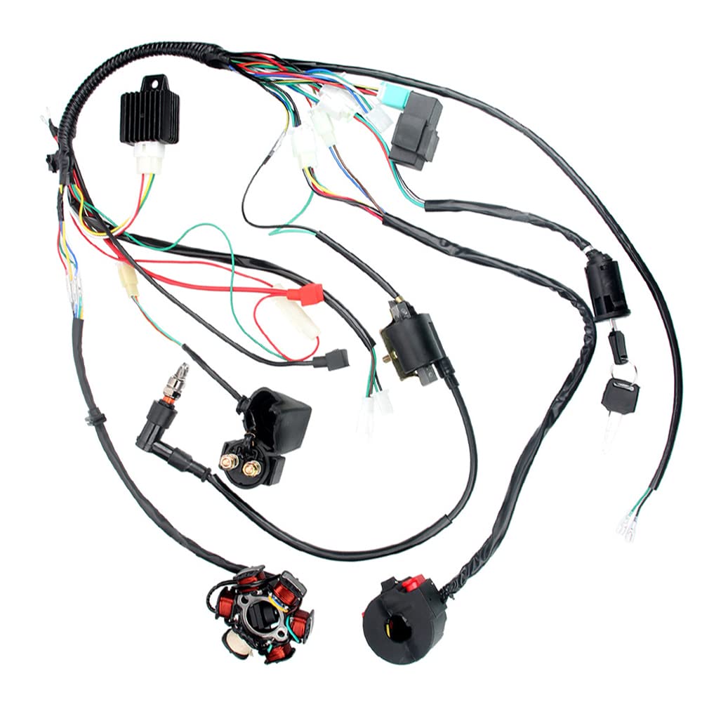 Kit di accensione CDI per cablaggio, Kit di accensione CDI per cablaggio adatto per quad cinesi con avviamento elettrico 50cc 70cc 90cc 110cc 125cc