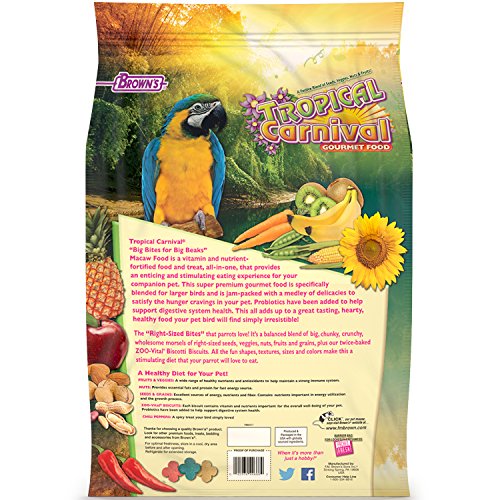 Tropical Carnival 446882 F.M. Brown'S Tropical Carnival, Gourmet Macaw Food Big Bites thumb #1