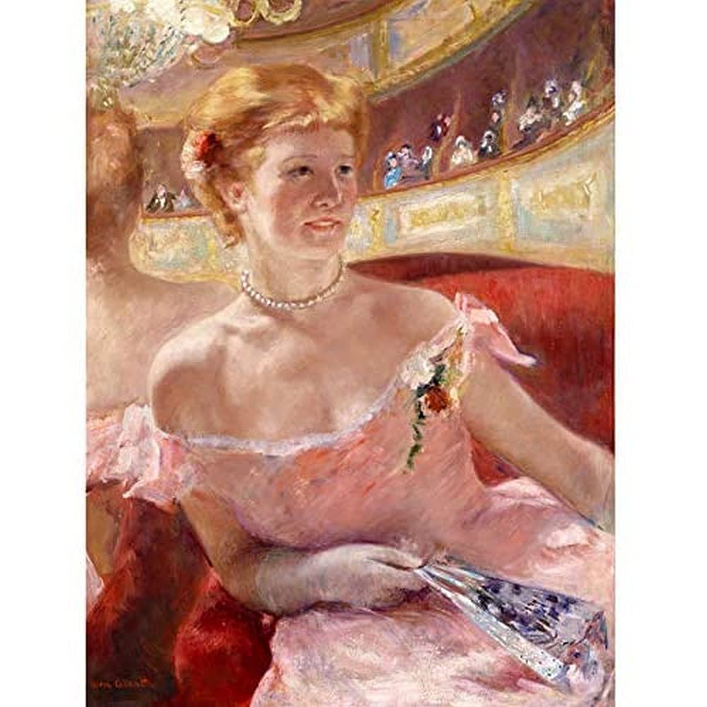 Mary Cassatt American Woman With A Pearl Necklace Art Print Canvas Premium Wall Decor Poster Mural