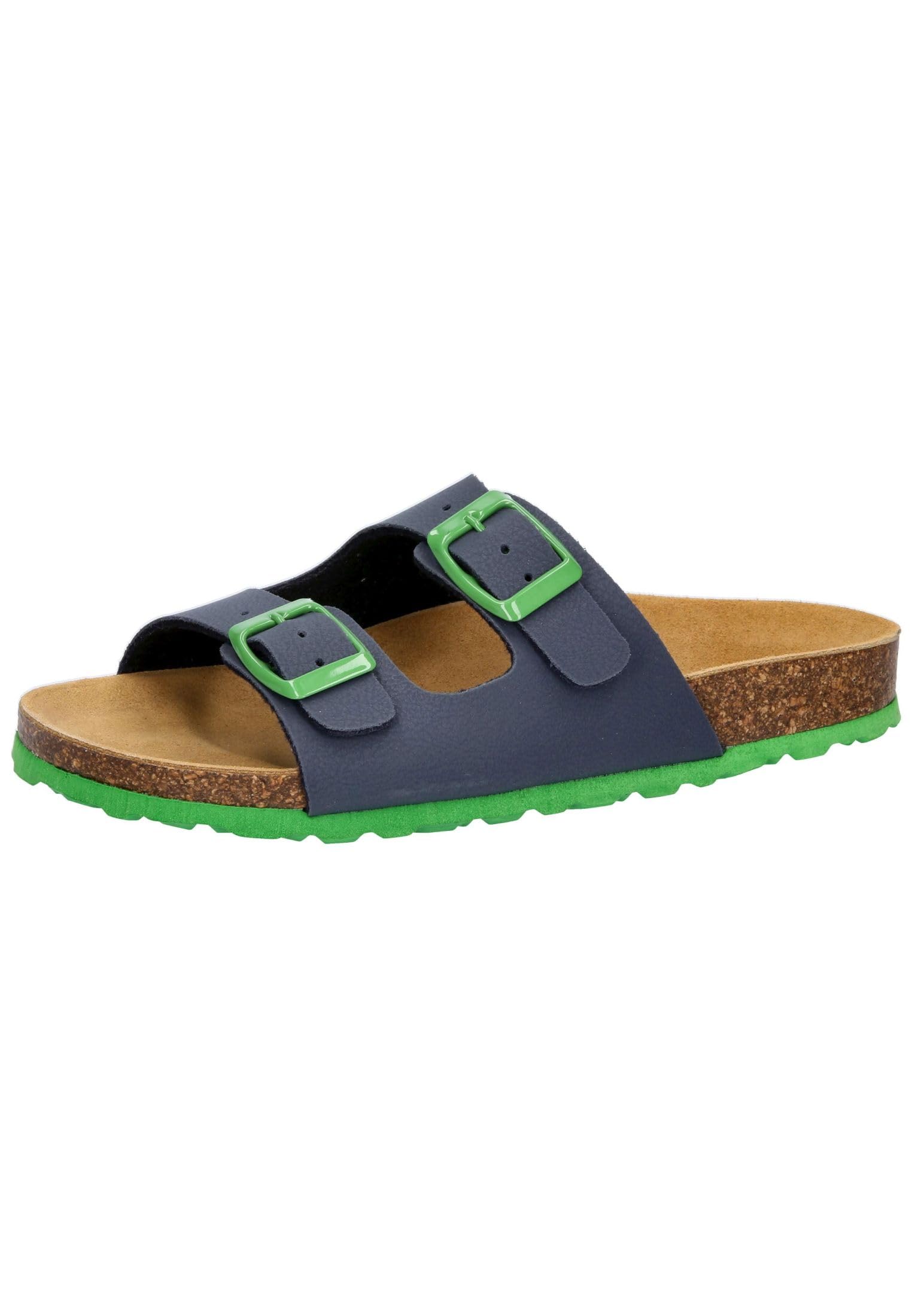 Lico Boys Bioline Secret Mules, Navy Green, 2.5 UK Child