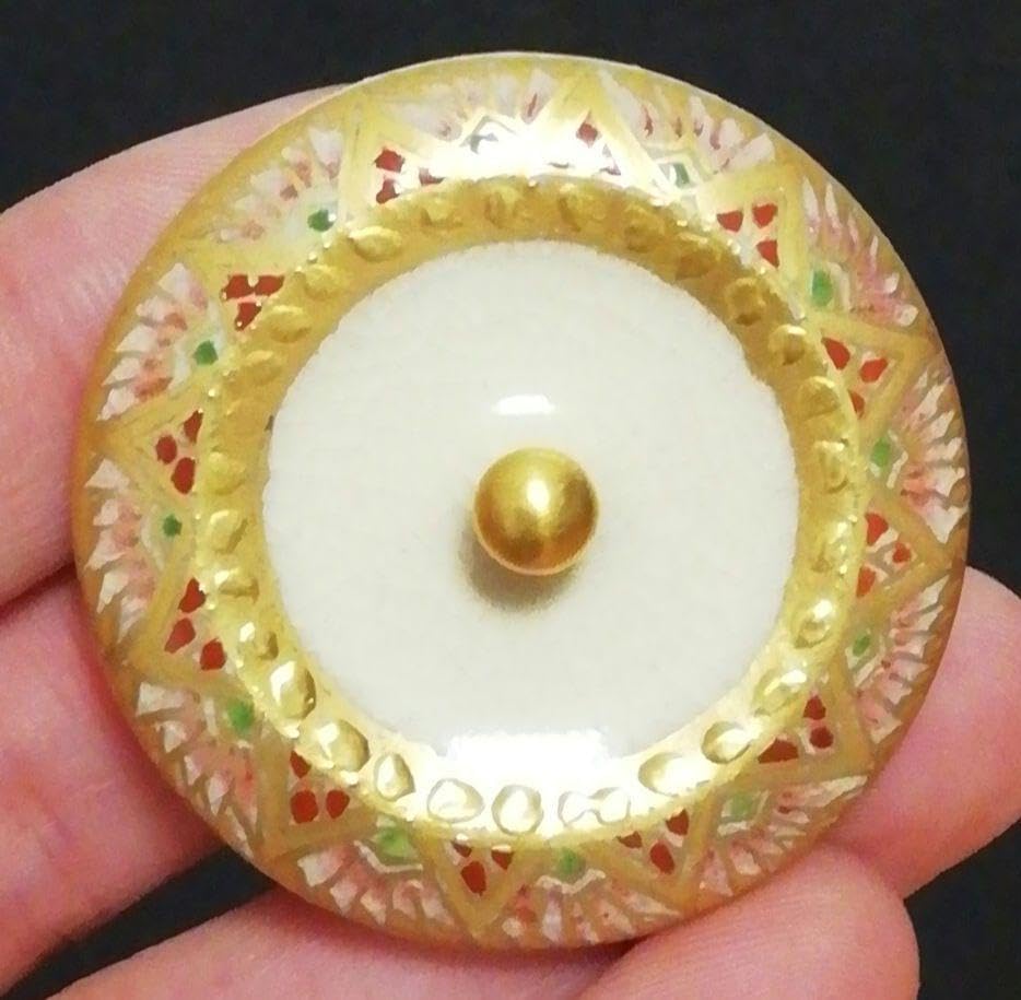 新妻守作 江月窯 薩摩焼 花図 茶入 共箱 略歴付 茶道具 ※