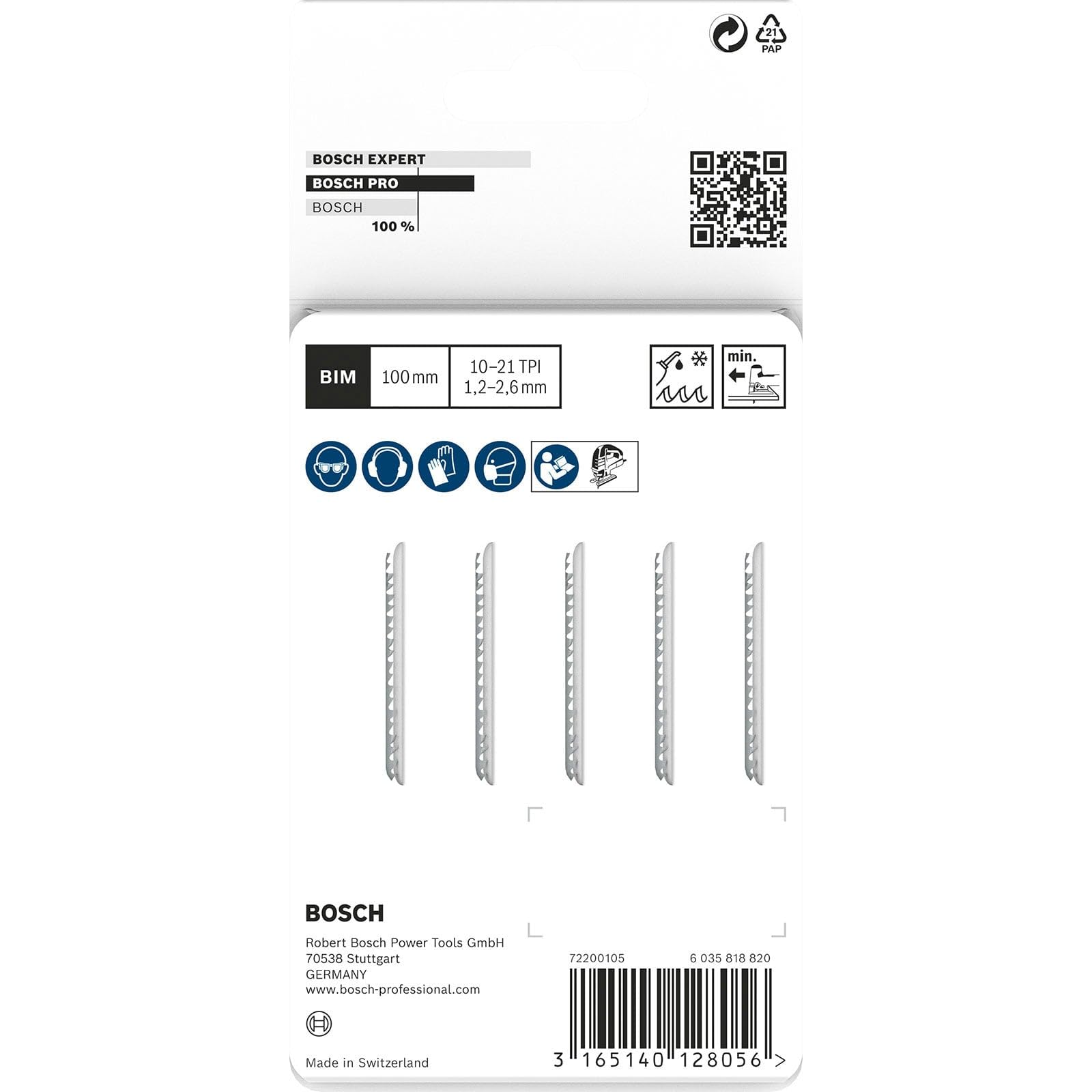 Bosch - 5 lame per seghetto alternativo T 123 XF Progressor for Metal