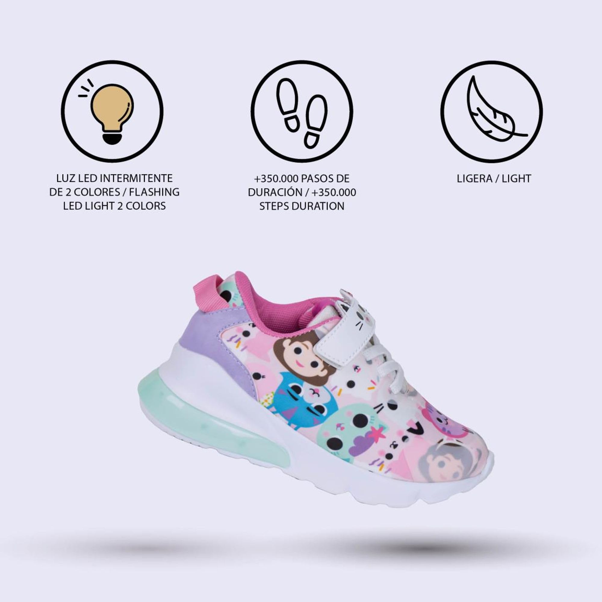 CERDÁ LIFE'S LITTLE MOMENTS Scarpe da Ginnastica Gabby's Dollhouse, Sneaker Bambine e Ragazze