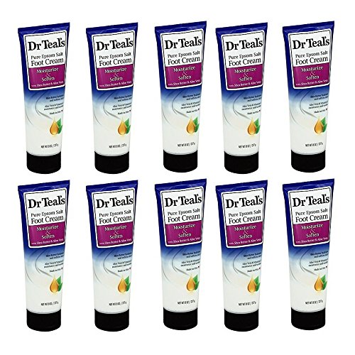 Dr Teals Shea Enriched Foot Cream, 8 Ounce (10pack)