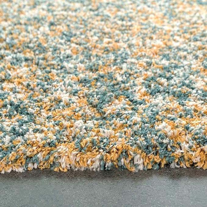 Image of Carpet for Living Room, Bedroom and Hall Handmade Microfiber Cozy Soft and Fluffy Shaggy Area Rug with 2 inch Thick Anti Skid Carpet [2x5 Feet Multi 17]