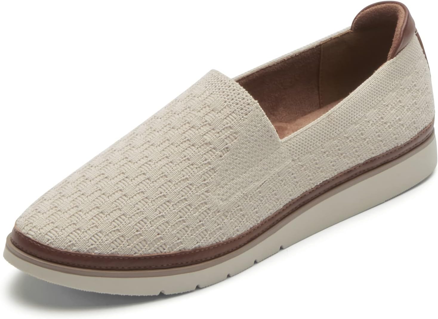 Cobb Hill Women's Camryn Slip Loafer Flat, Vanilla Knit, 10