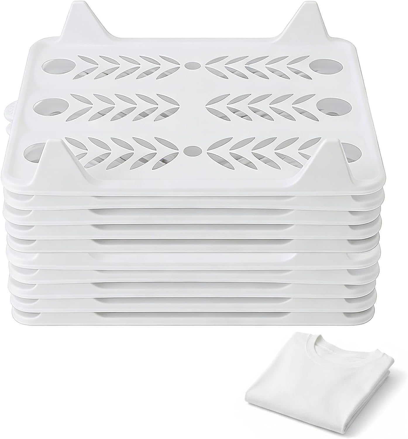 T Shirt Organizer, 10 Pcs Stackable Clothes Folding Boards, 13 X 10 in, Lightweight Plastic Shirt Folder Board for Efficient Folding, Space Saving,