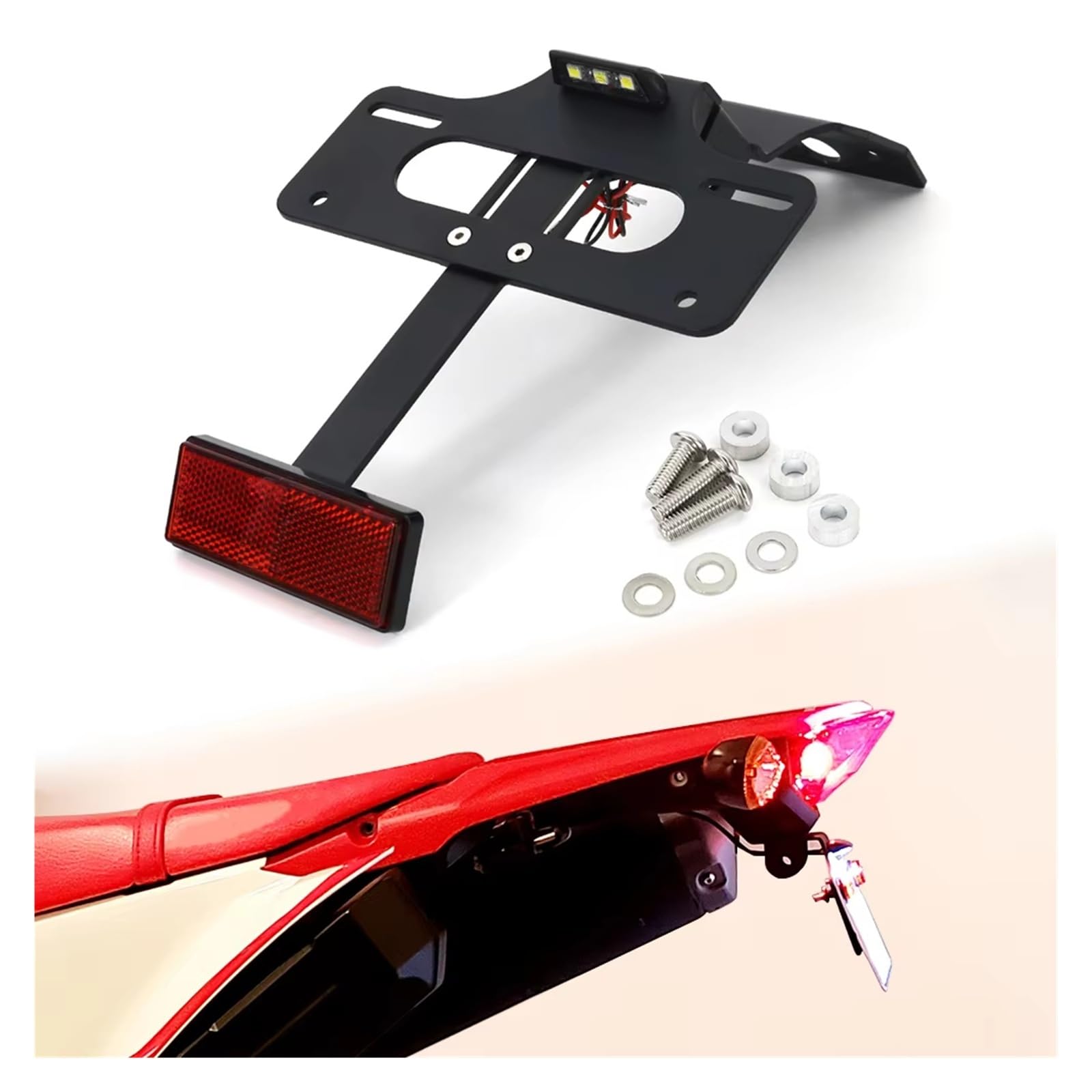 Moto Supporto Targa Portatarga Moto Posteriore Coda Ordinata Registrazione Per CRF300L Per CRF300Rally Per CRF300RX Per CRF300RL