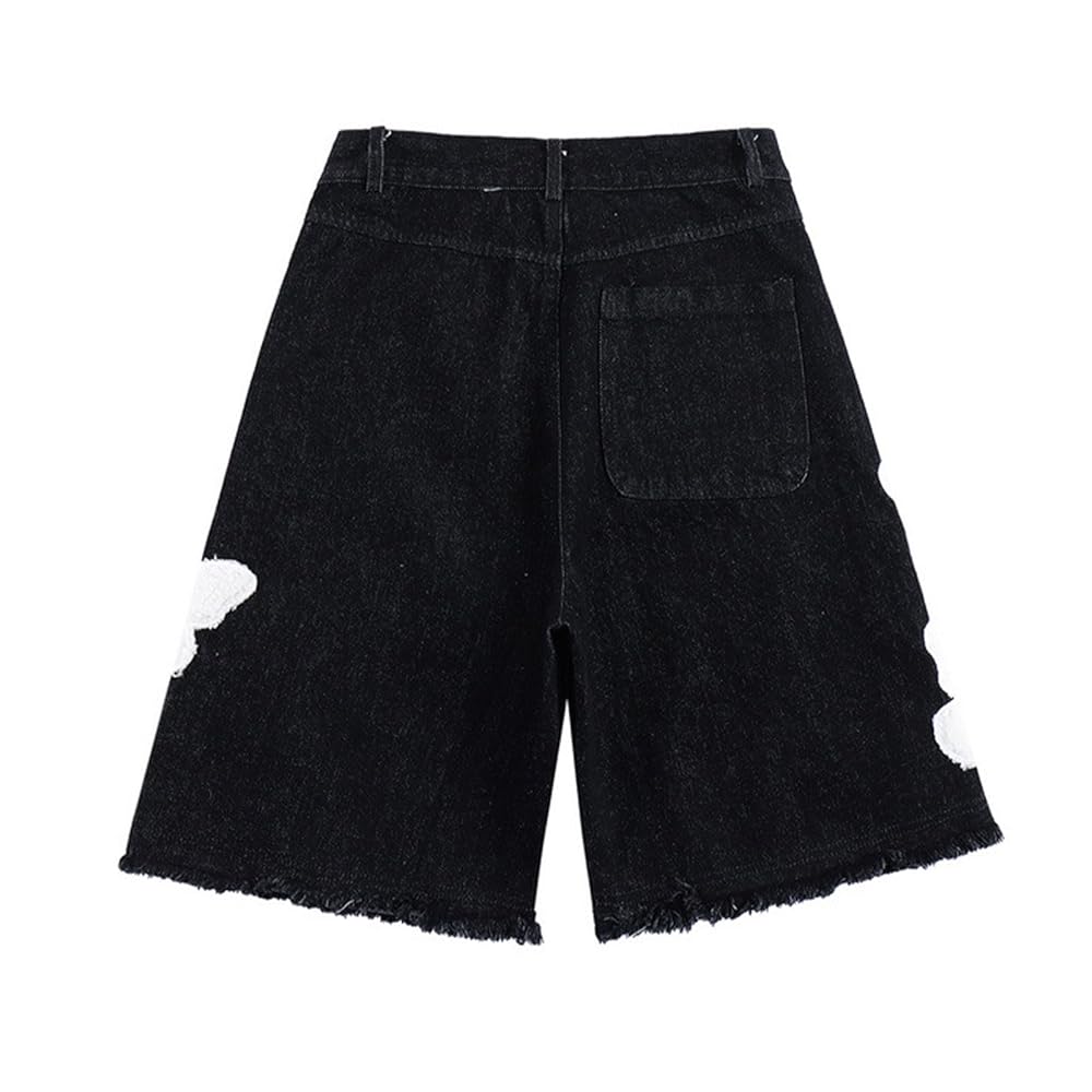 Y2k Shorts Men Hip Hop Baggy Jeans Streetwear Vintage