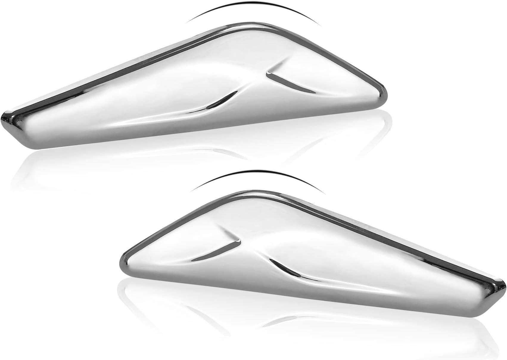 GUZIKO Front Side Fender Chrome Trim Finisher Fits For BMW X3 X4 F25 F26 2013-2017 Replace 51117338570 51117338569 Right Left Side Fender Chrome Panel Marker Finisher 2 Pcs